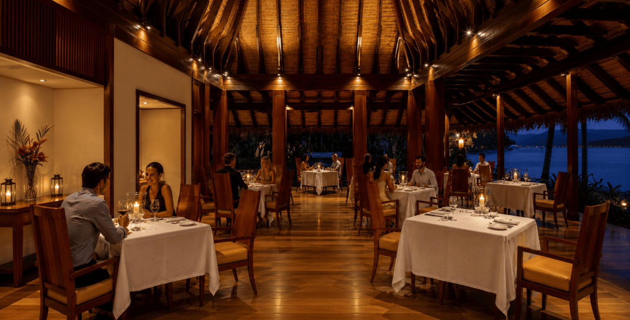 Restaurant Tec-Tec à l'Anantara Maia, Anse Louis, Mahé