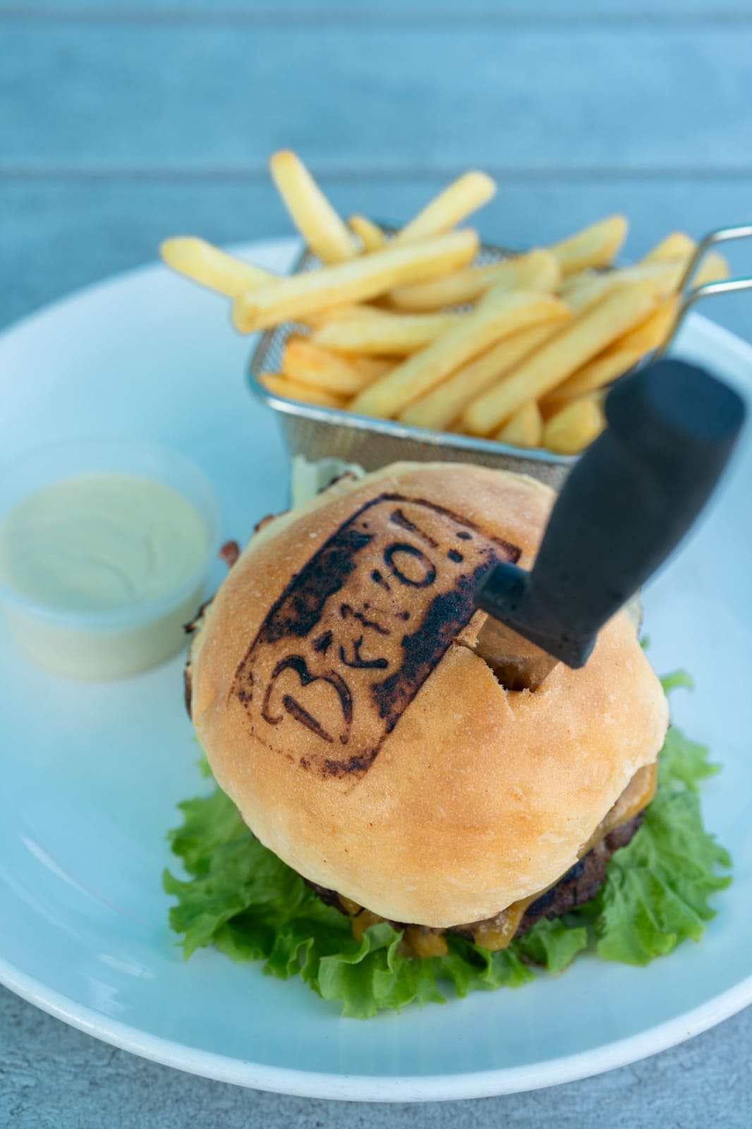 Burger at Bravo Restaurant Seychelles