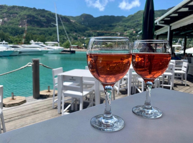 Drinks by the marina at The Boardwalk Eden Island