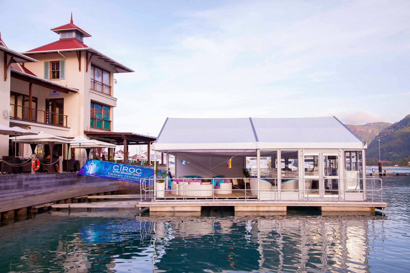 The Boardwalk waterfront setting on Eden Island Seychelles